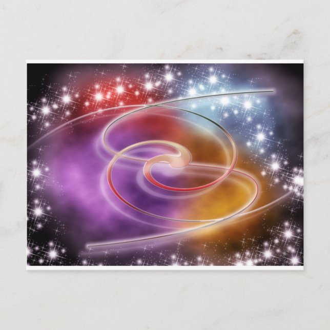 print pattern background design colourful diy postcard (Front)