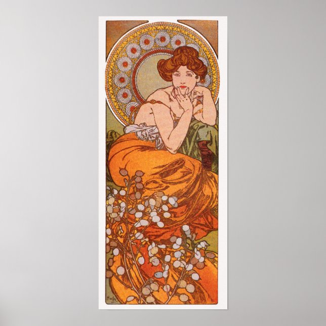 Print/Poster: Alphonse Mucha - Topaz Poster (Front)