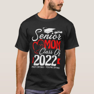 Print Red Class Of 2022 Senior Mom Graduate School T-Shirt