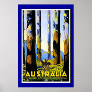 Print Retro Vintage Image Travel Australia