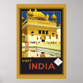 Print Retro Vintage Image Travel India