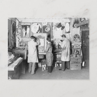 Print Shop, 1921 Postcard