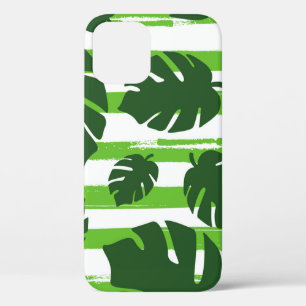 Print summer exotic jungle plant tropical palm lea iPhone 12 case