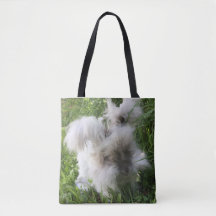 Print Tote Bag - English Angora Rabbit "Bradley"