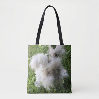 Print Tote Bag - English Angora Rabbit "Bradley"