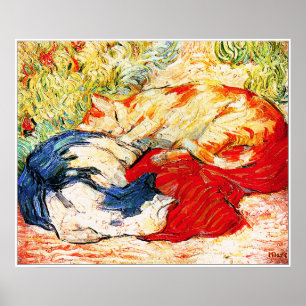 Print: Two Cats Poster