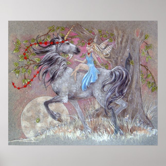 PRINT - Unicorn Fairy Valentine (Front)