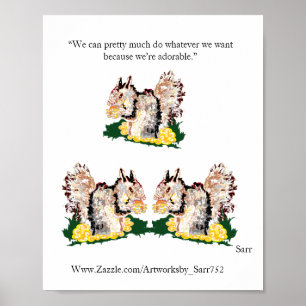 Print, Value Poster Paper (Matte) Squirrels