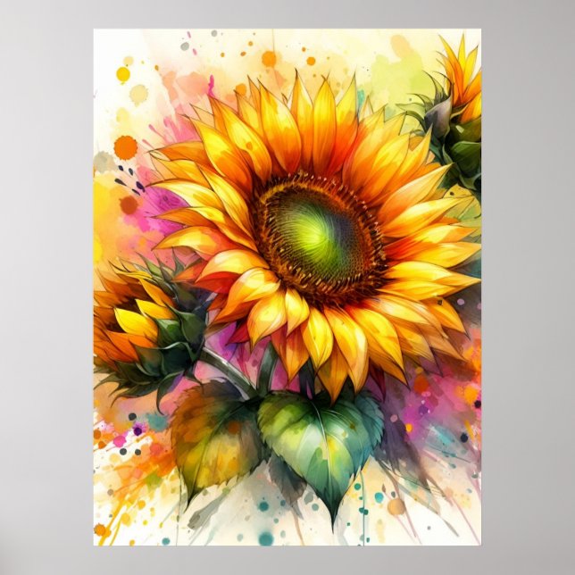 Print, Value Poster Paper - Yellow Sunflower (Front)