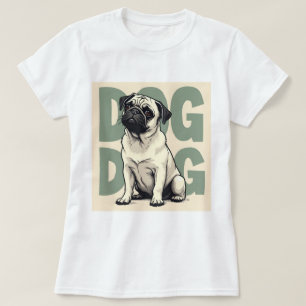 Print with pug T-shirt