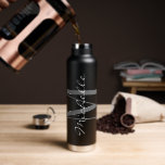 Print your Insulated Bottle for hot or cold drinks<br><div class="desc">Print your Insulated Bottle for hot or cold drinks. Elegant black and white design template with custom monogram. Stylish water bottle for tea,  coffee and more. Change into your favourite colour. Personalise with your own name or text. Great for work,  office,  sports,  travel and more.</div>