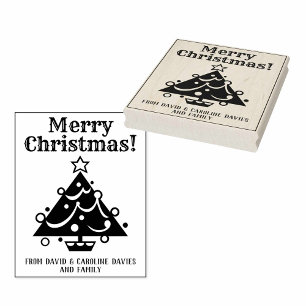 Print Your Own Christmas Cards Rubber Stamp
