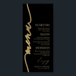 Printable 4x9 Wedding Menu Card For Plate Poster<br><div class="desc">Printable menu for wedding</div>