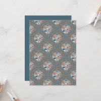 Printable Abstract Accent Mandala Art Deco Scallop