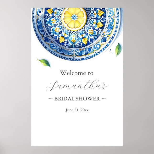 Printable Alfresco Bridal Shower Welcome Sign (Front)