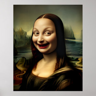 [Printable Art] Laughing Mona Lisa Poster