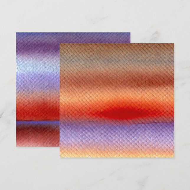 Printable Autumnal Watercolor Sunset Scrapbook Invitation (Front/Back)