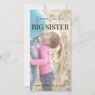 Printable Big Sister Pregnancy Photo Announcements