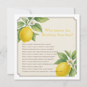 Printable Birthday Party Game Invitation