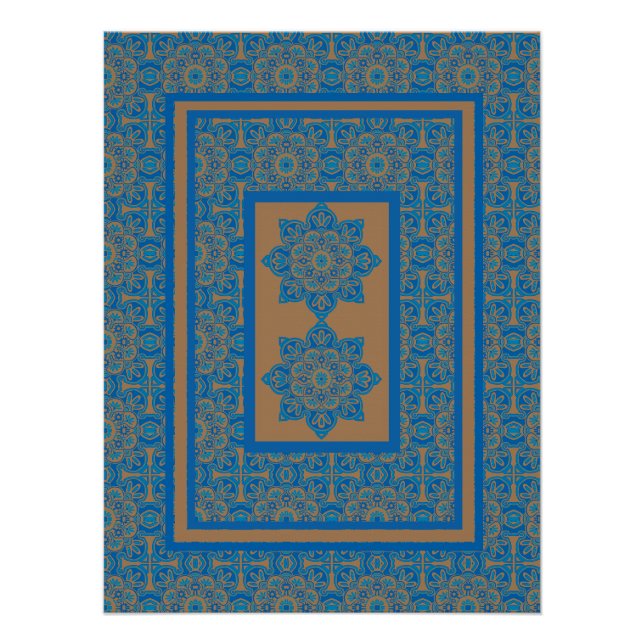 Printable Blue and Copper Poster (Front)