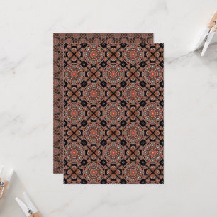 Printable Bohemian Mandala Tiled Scrapbook Paper Invitation