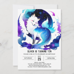 Printable Boho Fox Birthday Invitation