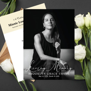 Printable Celebration of Life Elegance Full Photo Invitation