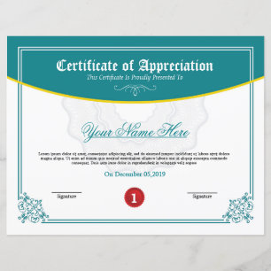Printable Certificate Template