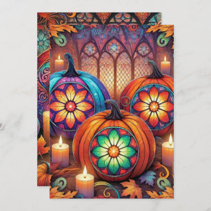 Printable Christian Stained Glass Halloween Invitation