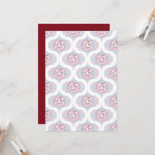 Printable Cute Pastel Kawaii Bunny Retro Ogee Invitation