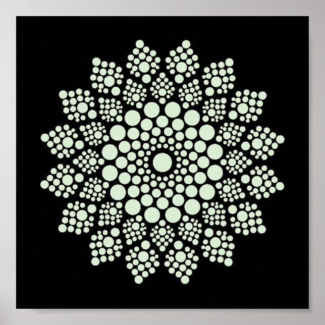 Printable Dot Your Own Mandala Template Poster (Front)