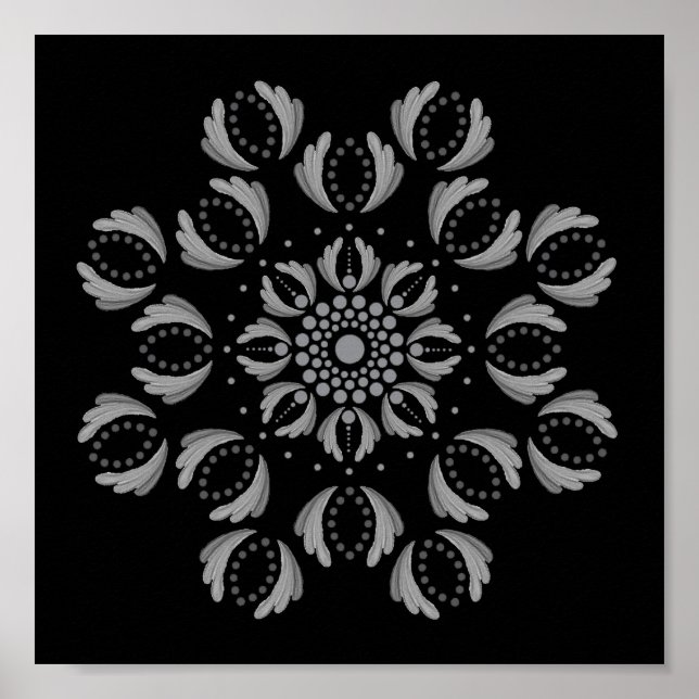 Printable Dot Your Own Mandala Template Poster (Front)