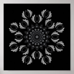 Printable Dot Your Own Mandala Template Poster
