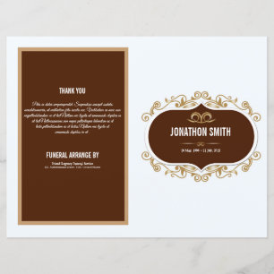 Printable Elegant Funeral Program Template