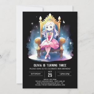 Printable Fantasy Princess Birthday Invitation