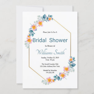 Printable Floral Bridal Shower Invitation