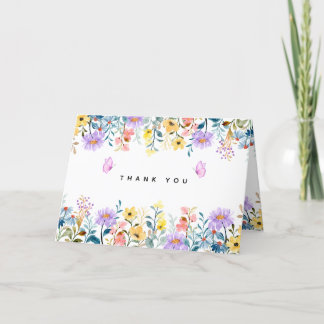 Printable Floral Thank You Card Instant Download