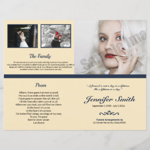 Printable Funeral Program Template