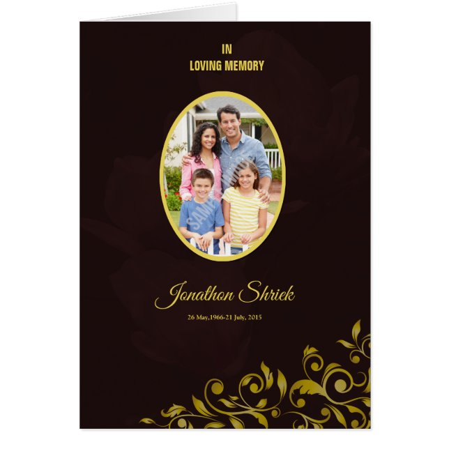 Printable Funeral Program Template (Front)