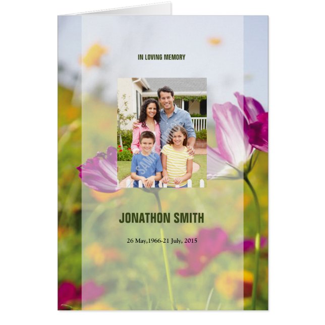 Printable Funeral Program Template (Front)