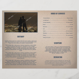 Printable Funeral Program Template Brochure