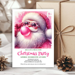 Printable Funny Santa Sunglasses Christmas Invite