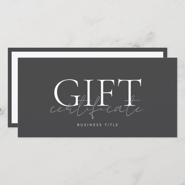 Printable Gift Card Template Easy To Customise (Front/Back)
