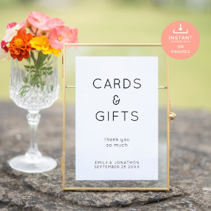 Printable Gifts and Cards Wedding Sign