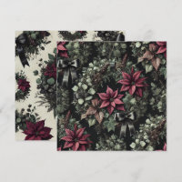 Printable Gothic Poinsettia Wreaths Scrapbook