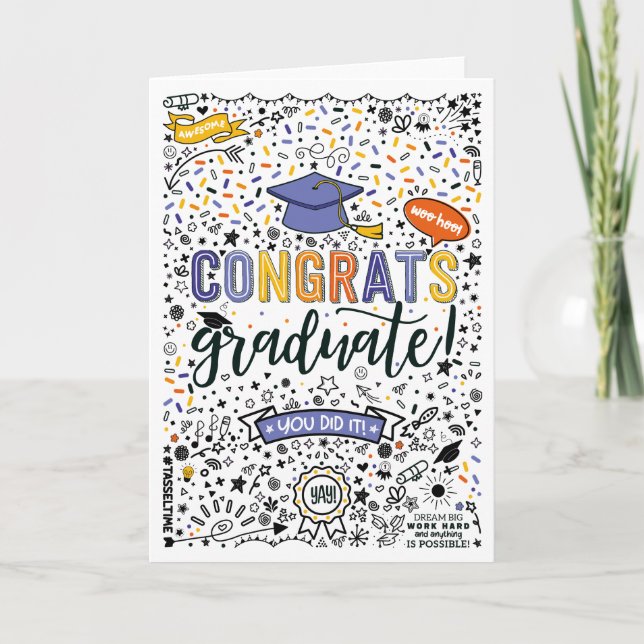 Printable Graduation Card | Congrats Graduate (Front)