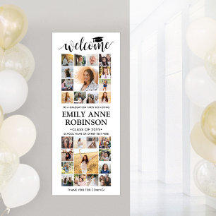 Printable Graduation Welcome Modern Photo Collage Poster