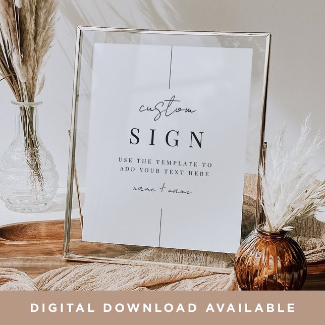 Printable Modern Minimal Script Wedding Sign (Creator Uploaded)