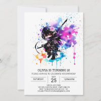 Printable Modern Ninja Girl Birthday
