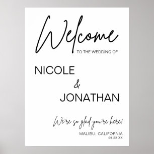 Printable Modern Wedding Welcome Sign